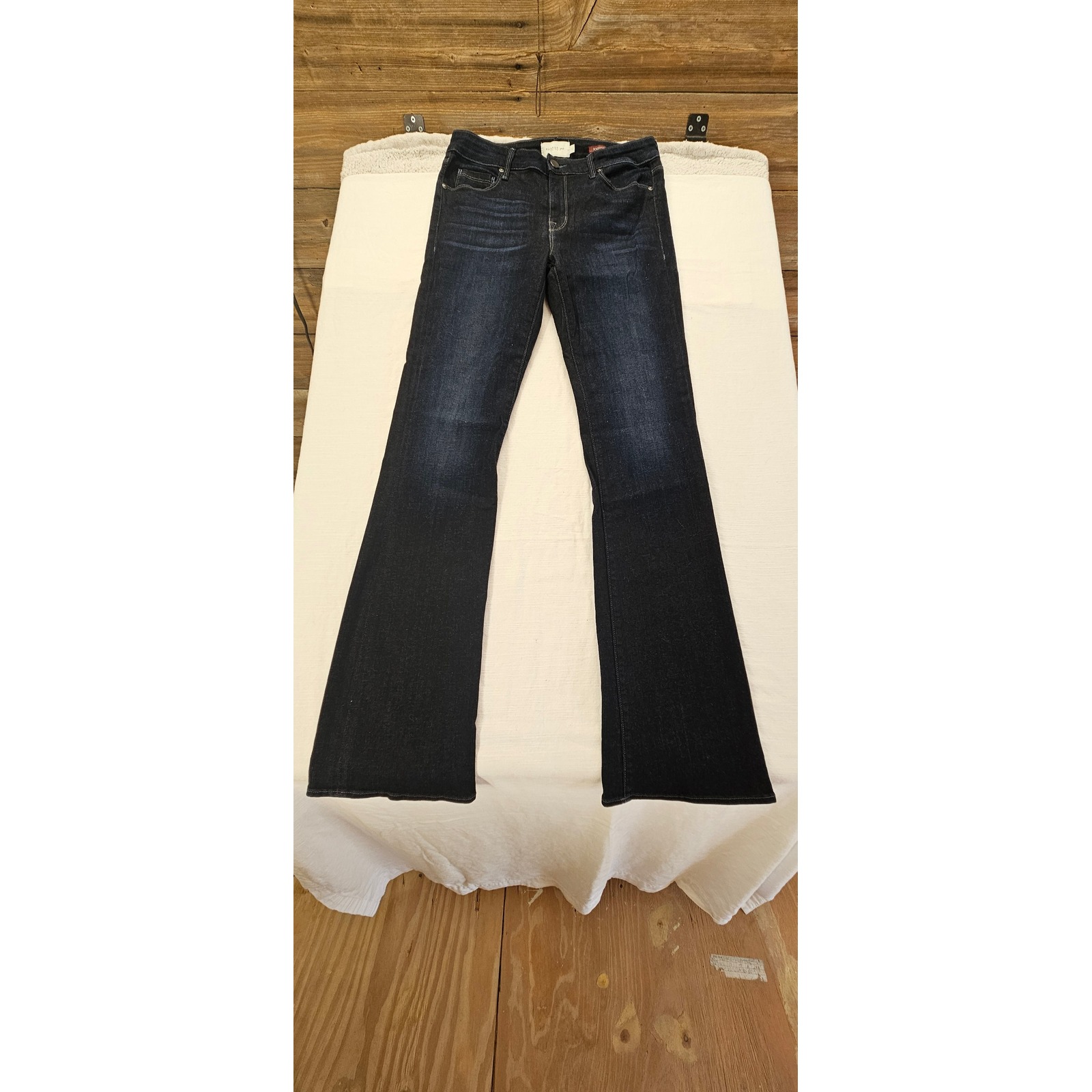 Parker Smith Women 12 Bootcut Jeans Dark Wash Indigo Stretch Denim Made In Usa
